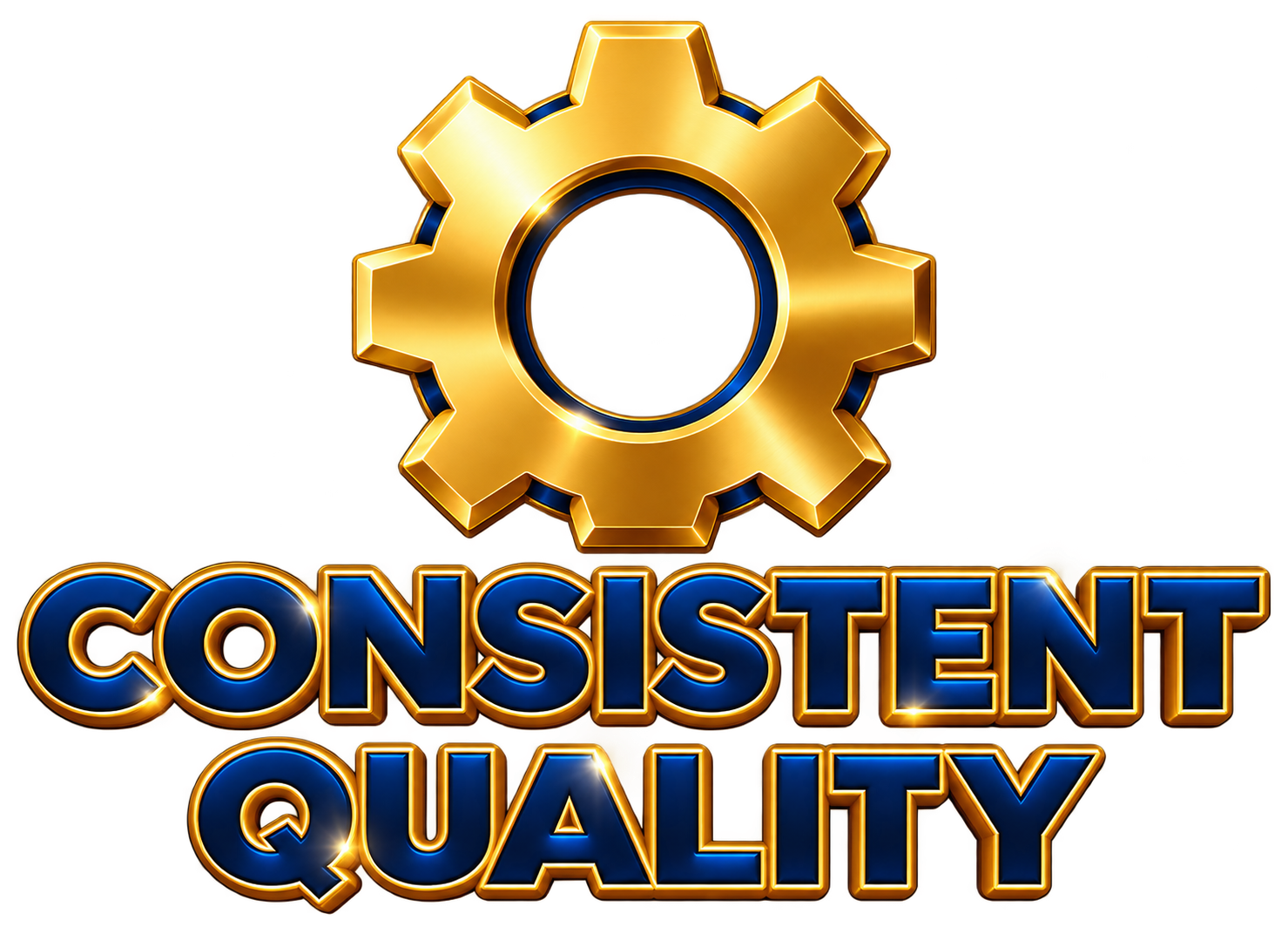 Urban Crest consistent quality gold gear illustration