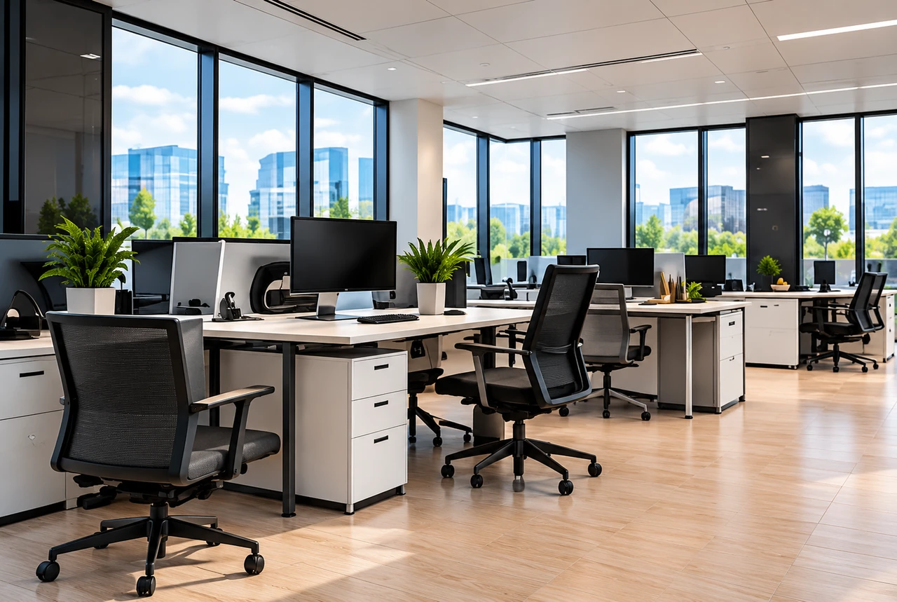 Modern open-plan office space
