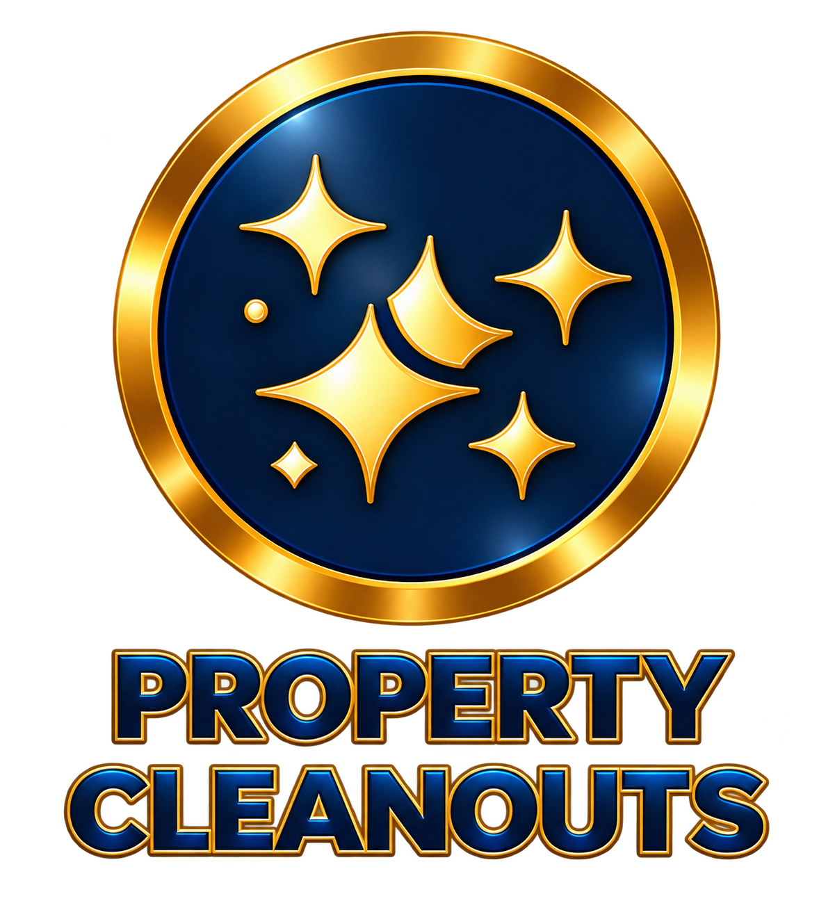 Urban Crest property cleanouts gold-and-navy illustration